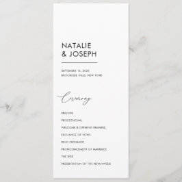 Minimalistische Schwarz-Weiß-Einfache Katholische  Programm