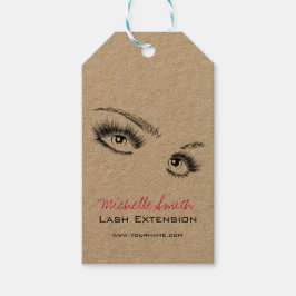 Minimalistische Schwarz-Weiß-Eyelashes Chic Makeup Geschenkanhänger