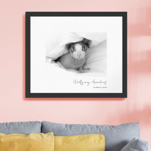 Minimalistische Schwarz-Weiß-Foto-Unterschrift Poster