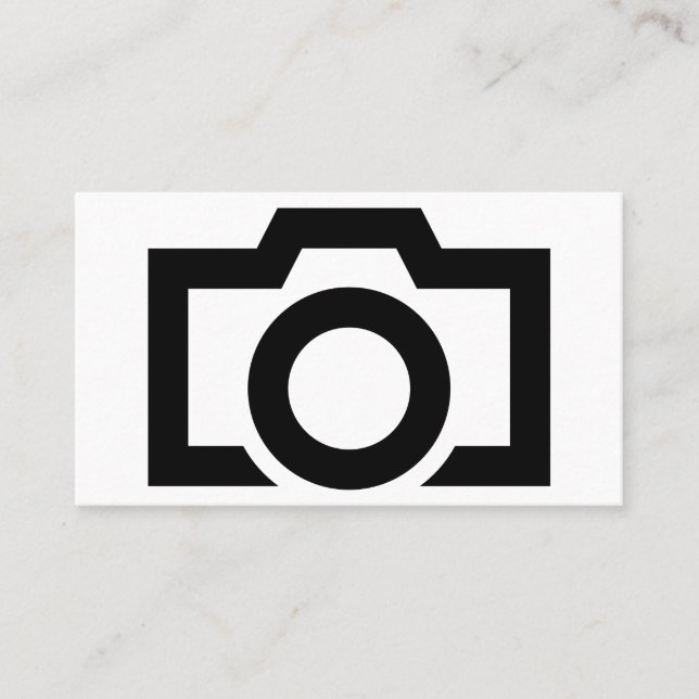 Minimalistische Schwarz-Weiß-Fotografie Visitenkarte (Vorderseite)