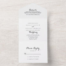 Minimalistische Schwarz-Weiß-Hochzeit