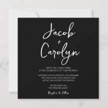Minimalistische Schwarz-Weiß-Hochzeit