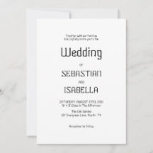 Minimalistische Schwarz-Weiß-Hochzeit