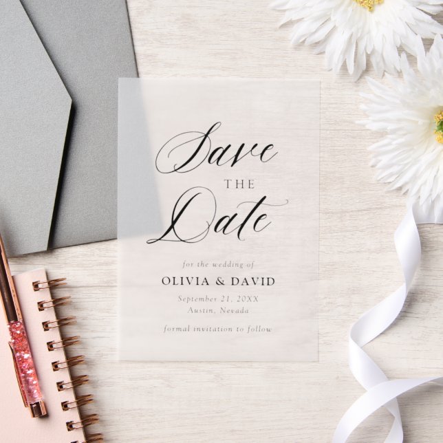 Minimalistische Schwarz-Weiß-Hochzeit speichert da (Hochzeit)