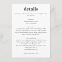 Minimalistische Schwarz-Weiß-Hochzeitsdetails-Typo