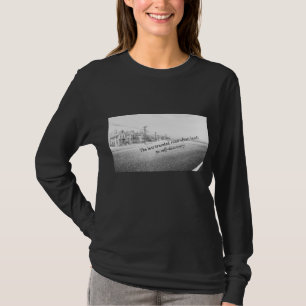 Minimalistische Schwarz-Weiß-Inspirations-Wandkuns T-Shirt
