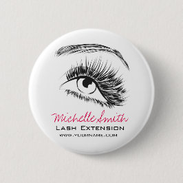 Minimalistische Schwarz-Weiß-Lash-Erweiterung Button