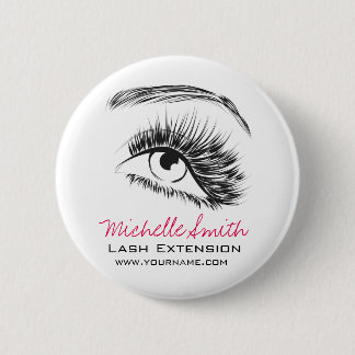 Minimalistische Schwarz-Weiß-Lash-Erweiterung Button