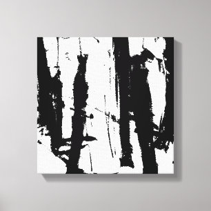 Minimalistische Schwarz-Weiß-Malerei Leinwanddruck
