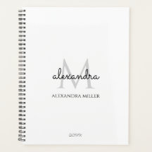 Minimalistische Schwarz-Weiß-Monogramm-Bezeichnung
