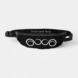 Minimalistische Schwarz-Weiß-Ornamente Bauchtasche