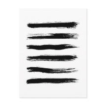 Minimalistische Schwarz-Weiß-Pinselstriche