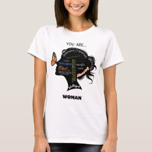 Minimalistische Schwarz-Weiß-Silhouette T-Shirt