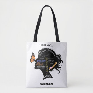 Minimalistische Schwarz-Weiß-Silhouette Tasche