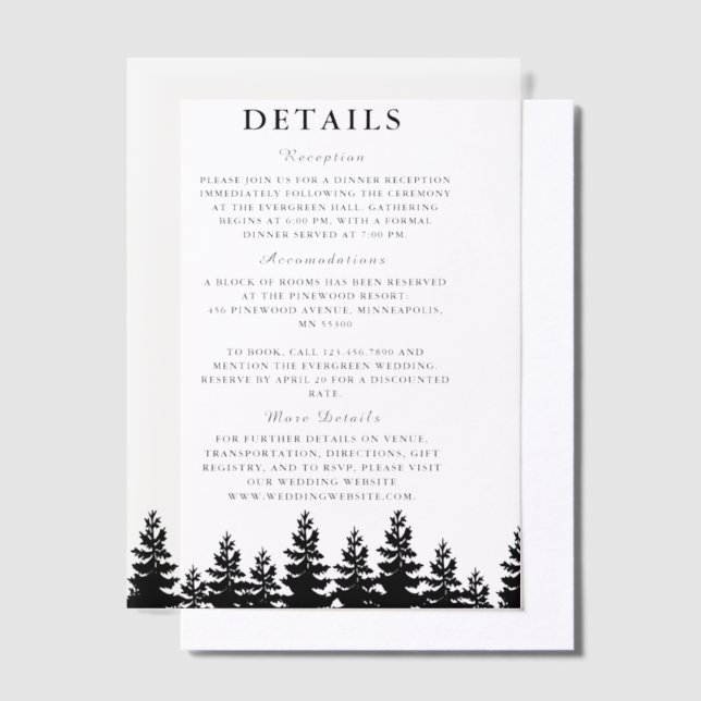 Minimalistische Schwarz-Weiß-Sommer-Hochzeitdetail (Versetzt)