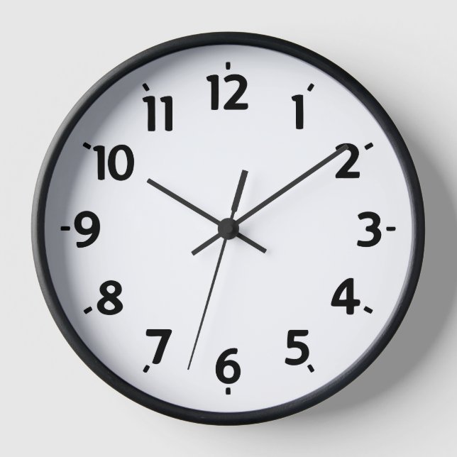 🕰️ Minimalistische Schwarz-Weiß-Uhr - elegant Uhr (Vorderseite)
