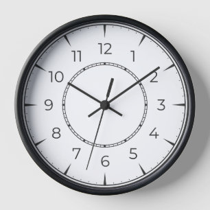 Minimalistische Schwarz-Weiß-Uhr ⏳ Moderne Uhr