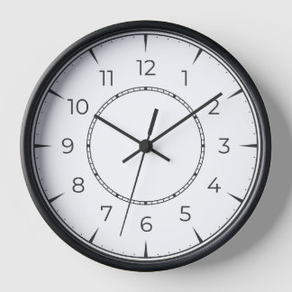 Minimalistische Schwarz-Weiß-Uhr ⏳ Moderne Uhr