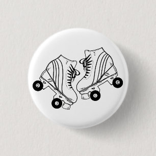 Minimalistische Schwarz-Weiß-Zeichnung von Rollsch Button