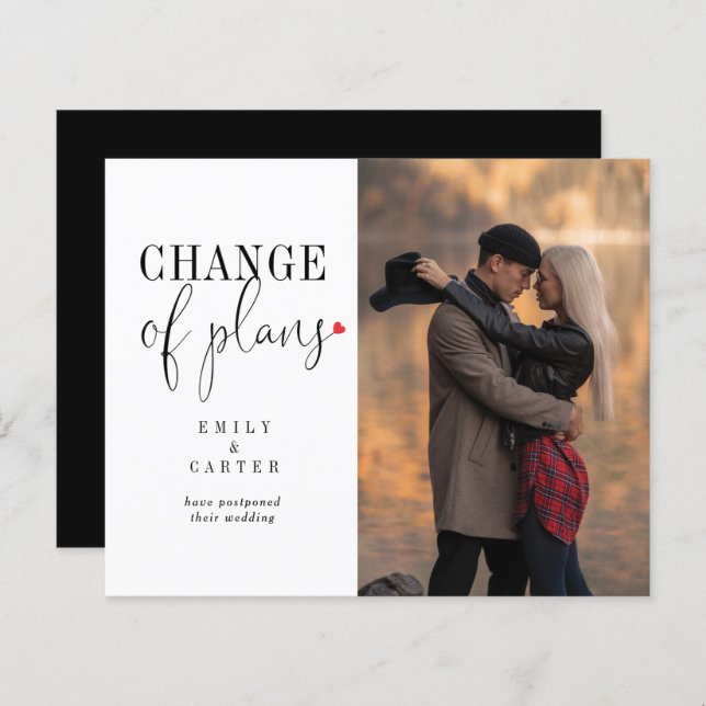 Minimalistische Schwarz-weiße Änderung der Pläne (Vorne/Hinten)