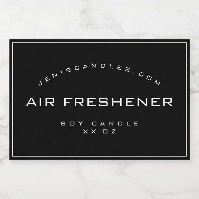 Minimalistische Schwarz-weiße Border Simple Style  Lebensmitteletikett (Einzelnes Label)