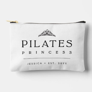 Minimalistische schwarz-weiße einfache Pilates-Pri Zubehörtasche