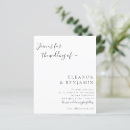 Minimalistische Schwarz-weiße Hochzeitseinladung