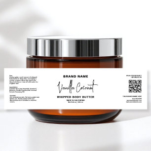 Minimalistische Schwarz-weiße Kosmetik Jar Wrapper