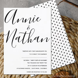 Minimalistische Schwarz-weiße Niedliche Script-Hoc