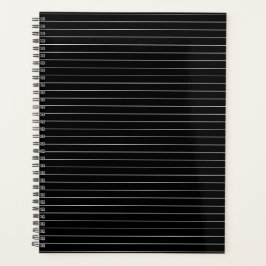 Minimalistische Schwarz-weiße Pinstreifen Planer