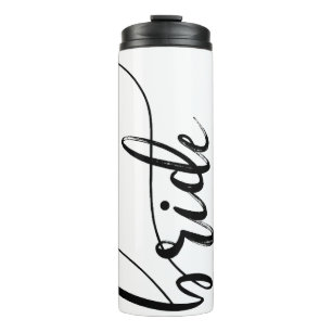 Minimalistische Schwarz-weiße Tumbler Thermosbecher