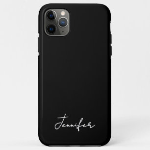 Minimalistische schwarze benutzerdefinierte Namens Case-Mate iPhone Hülle