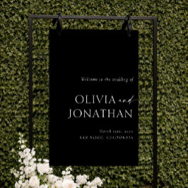 Minimalistische Schwarze Hochzeitsplatte