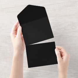 Minimalistische schwarze Katzensilhouette All In One Einladung