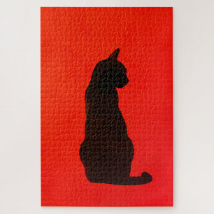 Minimalistische schwarze Katzensilhouette moderne