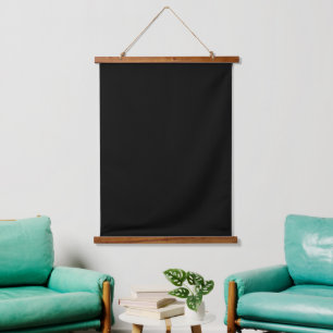 Minimalistische schwarze Katzensilhouette Wandteppich Mit Holzrahmen
