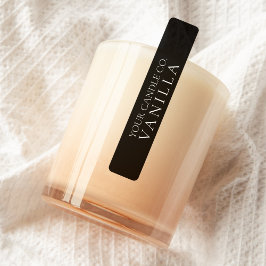 Minimalistische Schwarze Kerze Etiketten