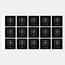 Minimalistische Schwarze Labels | Kundenfirma Etiketten