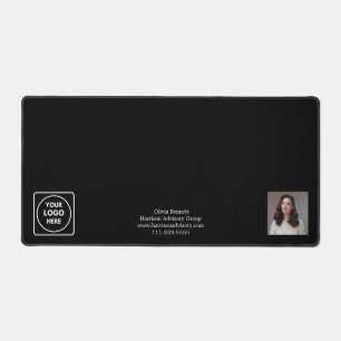 Minimalistische schwarze Logo-Geschäfts-Schreibtis Schreibtischunterlage