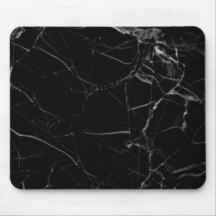 Minimalistische schwarze Marmormausunterlage Mousepad