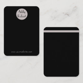 Minimalistische schwarze Ohrring-Grafikkarte Visitenkarte