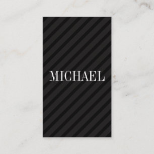 Minimalistische schwarze Streifen mit Serifenschri Visitenkarte