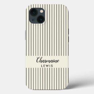 Minimalistische schwarze Streifen personalisiert Case-Mate iPhone Hülle
