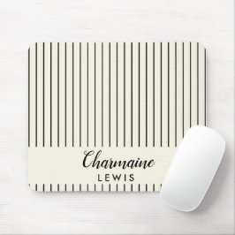 Minimalistische schwarze Streifen personalisiert Mousepad