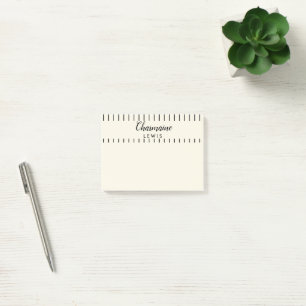 Minimalistische schwarze Streifen personalisiert Post-it Klebezettel