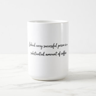 Minimalistische schwarze Tinten-Kaffee-Typografie- Kaffeetasse
