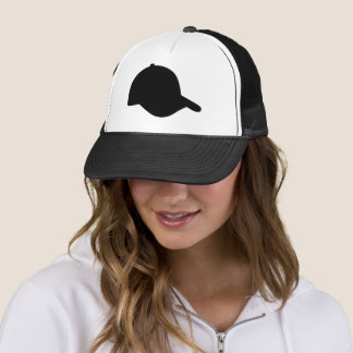 Minimalistische schwarze Trucker-Mütze mit Silhoue Truckerkappe