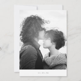 Minimalistische Schwarze Typografie Foto Hochzeit Save The Date