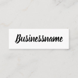 Minimalistische schwarze u. weiße trendy mini visitenkarte