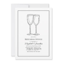 Minimalistische schwarze und weiße Hochzeitsprobe-